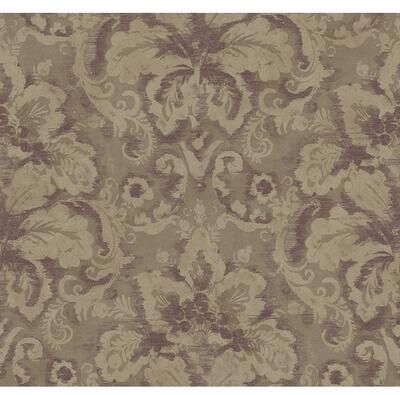 Seabrook Designs Brutus Floral Damask Unpasted Wallpaper