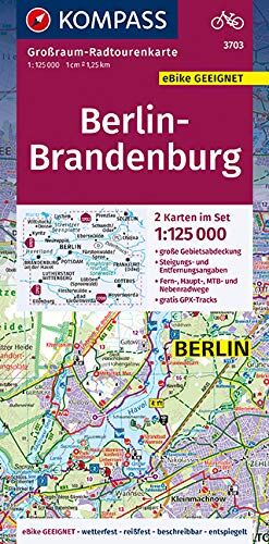 KOMPASS-Karten GmbH - Berlin-Brandenburg: Großraum-Radtourenkarte 1:125000, GPX-Daten zum Download (KOMPASS-Großraum-Radtourenkarte, Band 3703) - Preis vom 30.09.2026 09:01:18 h