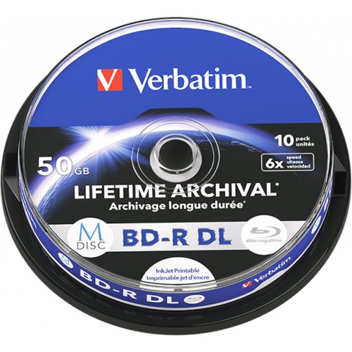 Verbatim M-DISC BD-R DL 6X 50GB 10XSPIND