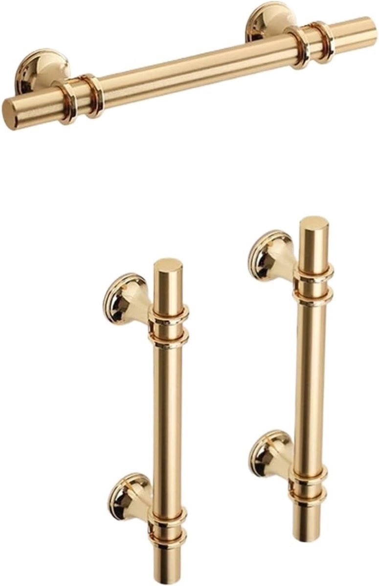 Meubelgrepen Geborsteld Zwart Goud - Moderne Handgrepen voor Kastdeuren - 320 mm