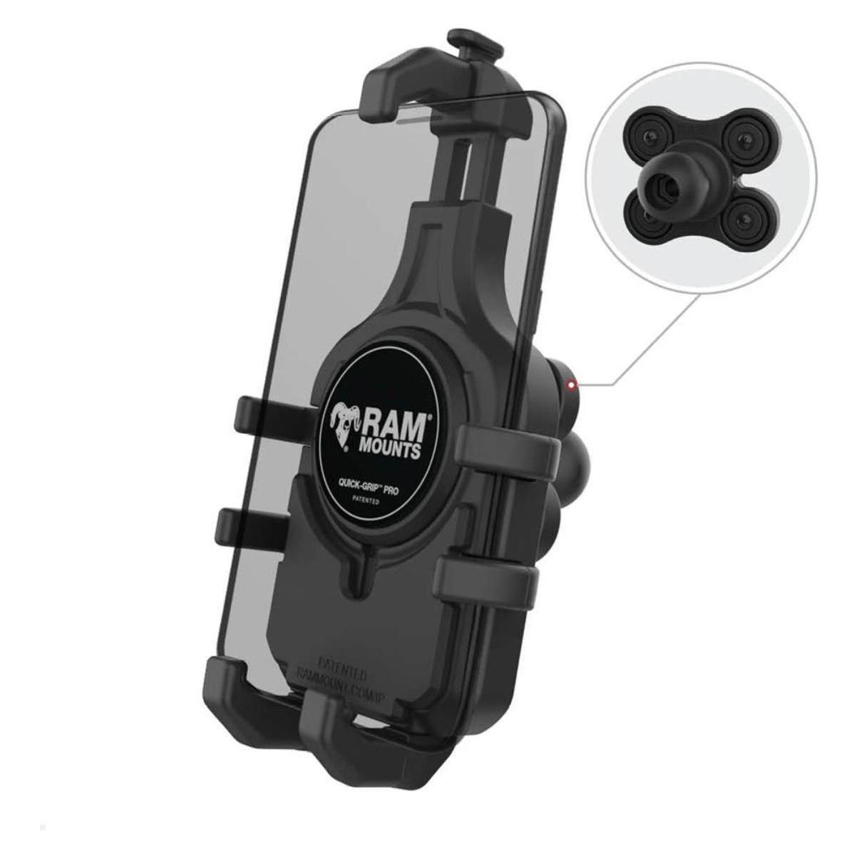 RAM Mounts Quick-Grip? Pro Universal Smartphone-Halteschale 6,1-7,2", Vibration... (66105020)