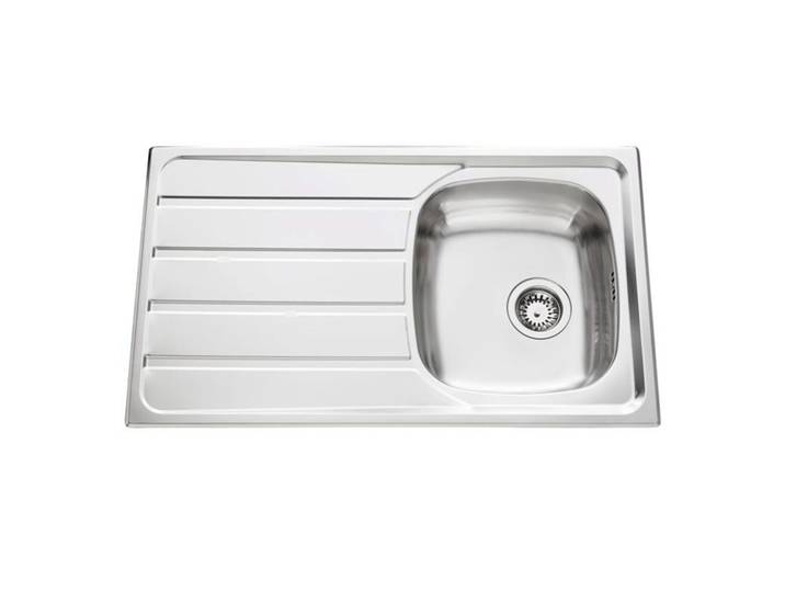 Evier inox 1 bac ROCK 86 x 50 cm inox lisse