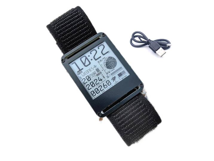 Montre électronique intelligente avec Wi-Fi et Bluetooth, kit programmable Ardu37, E-Paper, matériel et logiciel Open Source, ESP32