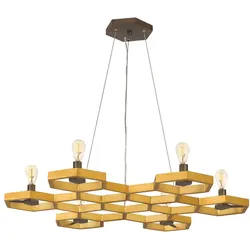Kronleuchter Hängelampe Deckenleuchte Stahl Gold D 54,2 cm Esszimmerleuchte