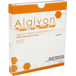 Algivon 5x5cm Honig-Wundauflage 5 ST
