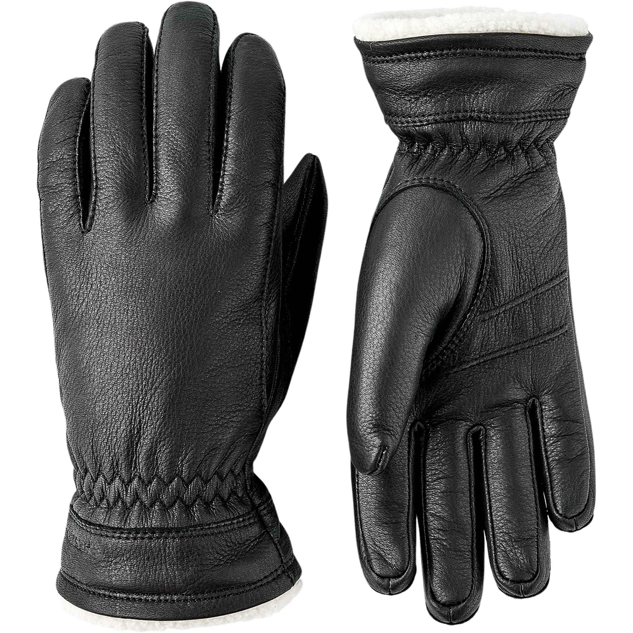 Hestra Buvika Deerskin Damen Fingerhandschuhe schwarz Größe 7 Lifestyle Isolierend Primaloft