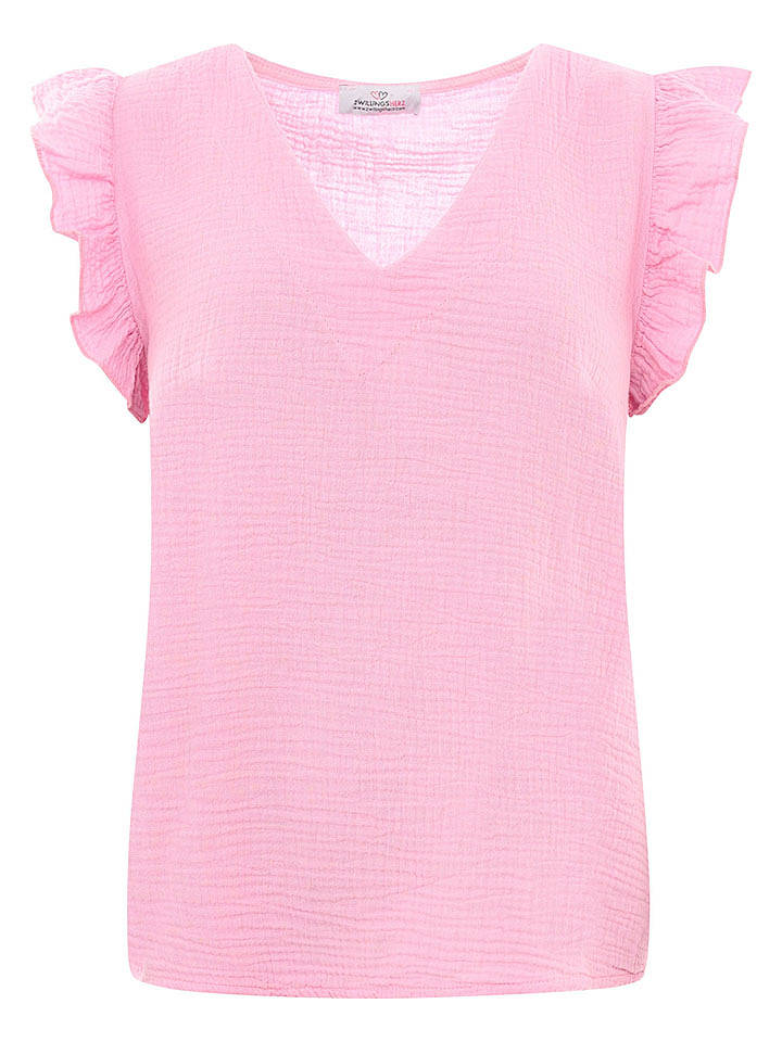 Zwillingsherz Bluse in Rosa - onesize