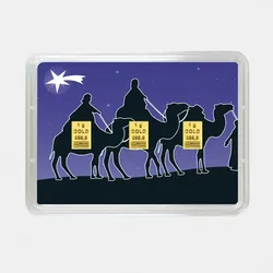 Goldbarren 3g "Drei Könige/Weihnachten" (Flip)