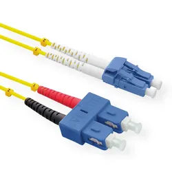 ROLINE LWL-Kabel Duplex, Single Mode 9/125μm OS2, LC/SC, LSOH, gelb, 5 m