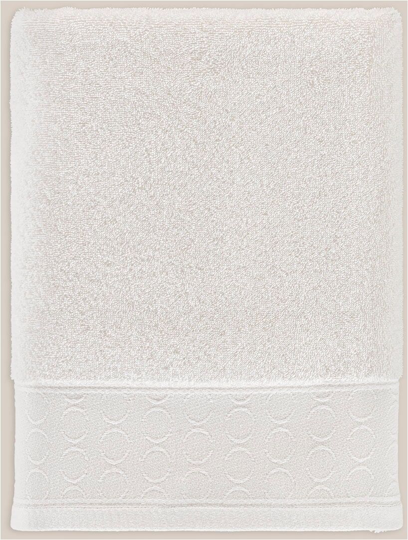 Duschtuch EGERIA "Cycle", weiss (ivory), B:76cm L:152cm, Frottier, Baumwolle, Handtücher, Duschtuch, 76x152 cm ivory B/L: 76cmx152cm, 1 Stk., Frottier