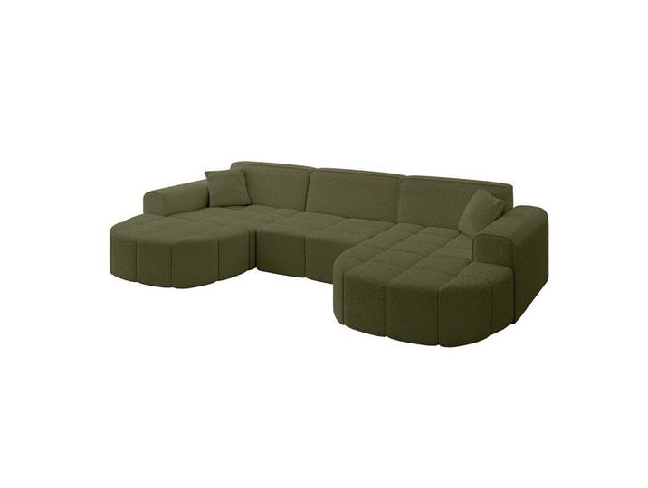 WOHNLANDSCHAFT LIVO-U1 - 315x173x79,5 cm Grün