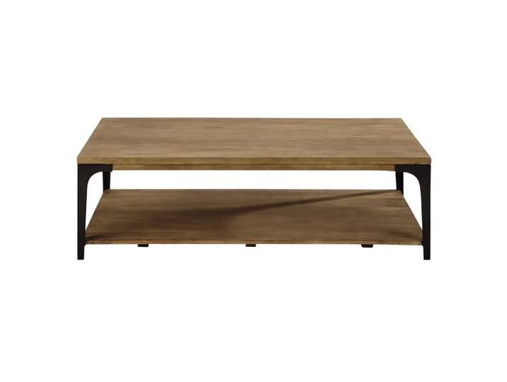 Couchtisch aus massivem Mangoholz und Metall, 130 cm