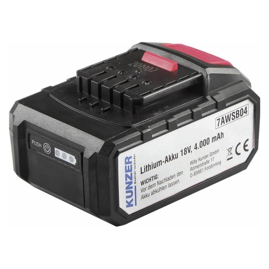Kunzer Werkzeug Akku 18V 4 Ah (18 V) (7AWSB04)