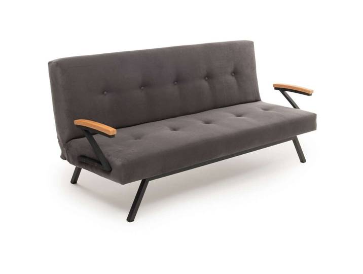 Bettsofa Zven Grau Stoff B 180 T 64 cm - Bettsofa