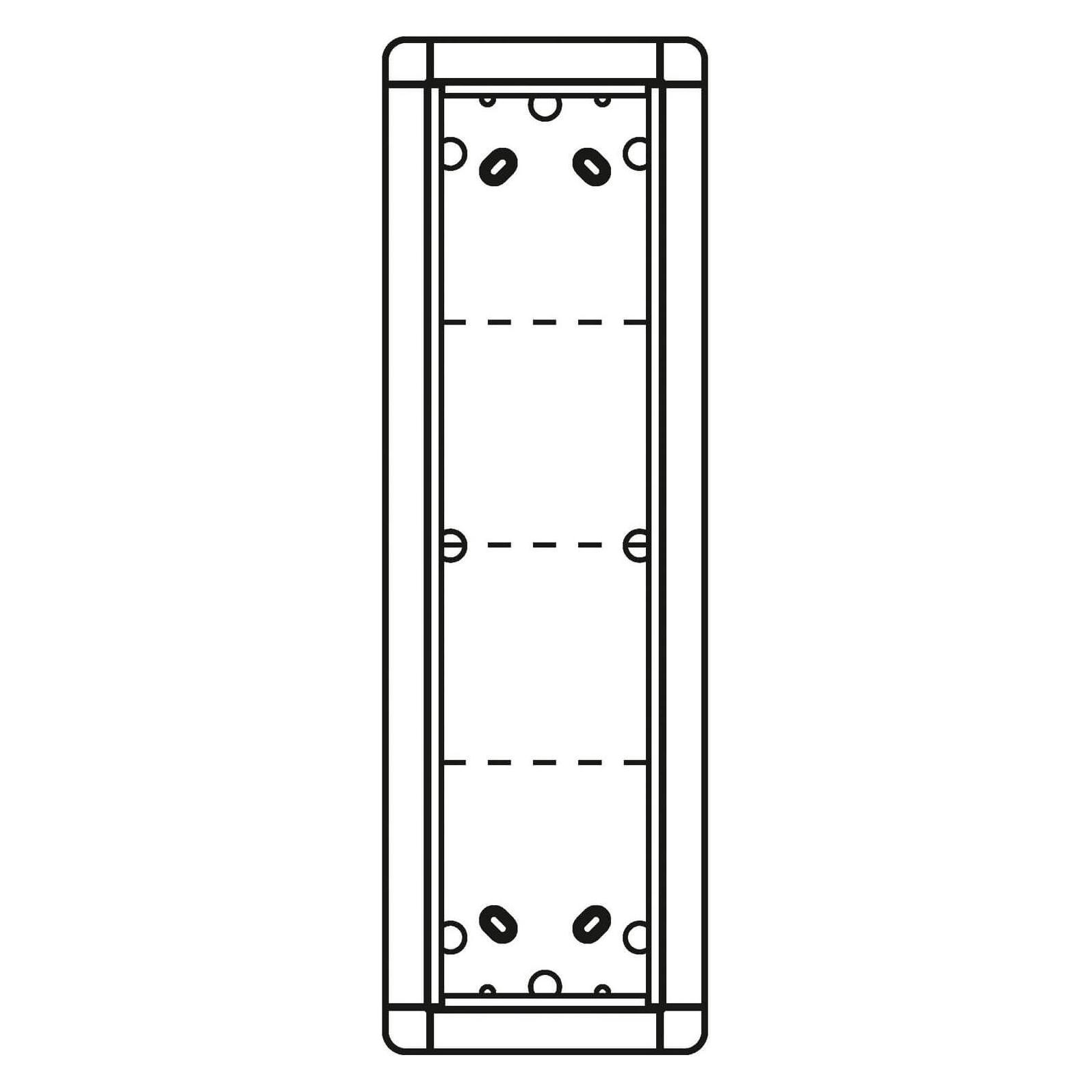 Ritto 1883420 Portier AP-Rahmen 4-fach silber 133x423x37mm (1883420)