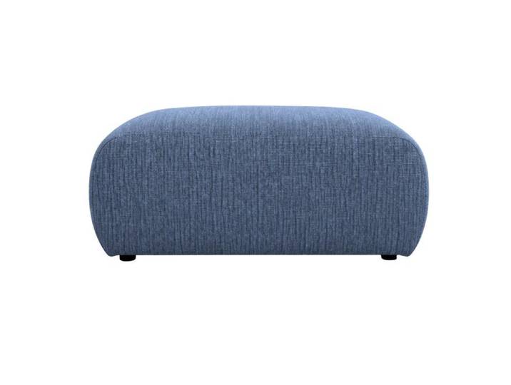PORTOFINO - Pouf en tissu chenille Bleu 105x57x40