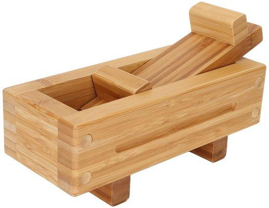 ZenithVibe Sushi Doos Houten Rechthoekige Sushi Pers - Keukengereedschap voor Rijst en Kaas