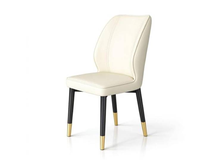 Urban Modern Esszimmerstuhl, Frühstücksstuhl aus Kunstleder Hergestellt for Frühstücksecken und Esstische: PU-Polsterung, durchbiegefester Schaumstoff mit hoher Dichte(White,1ps)