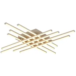 LED Deckenleuchte Deckenlampe Wohnzimmerlampe schwenkbar Beige Metall L 71 cm