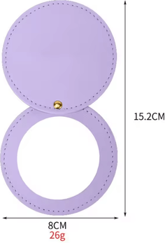 Inspire Curations 360 Degree Rotating Leather Pocket Makeup Mirror style 1