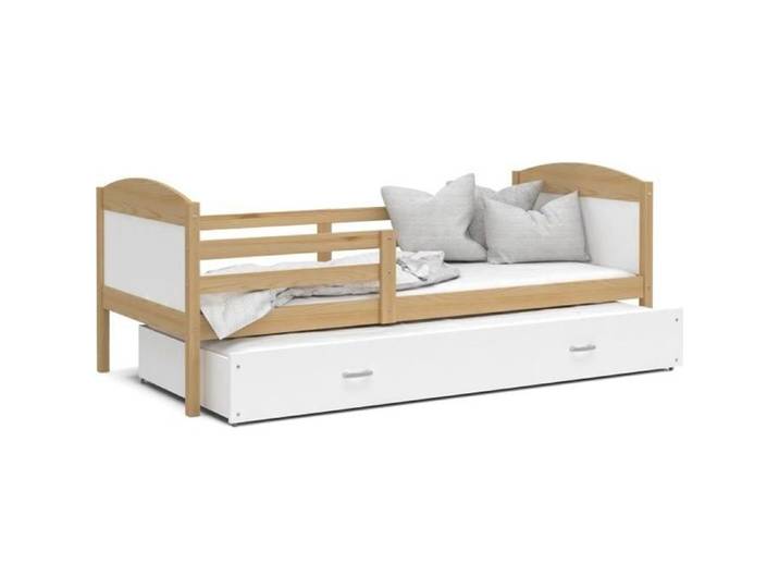 Lit Gigogne Mateo 90x190 matelas inclus Pin - blanc