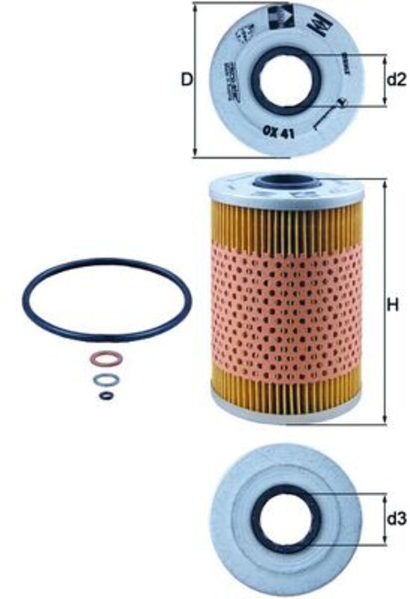 Ölfilter MAHLE KNECHT OX 41D