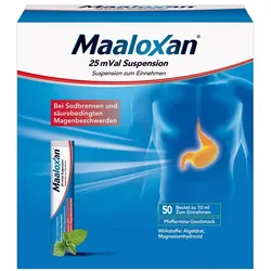 MAALOXAN Suspension - bei Sodbrennen mit Magenschmerzen 50X10 ml
