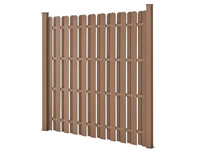 Clôture de Jardin Brise Vent Brise Vue Bois Composite (WPC) Brun 185 x 193 cm