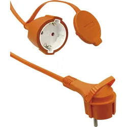TME NV54-50 - Verlängerungskabel, Schutzkontaktstecker flach, orange, IP54, 50