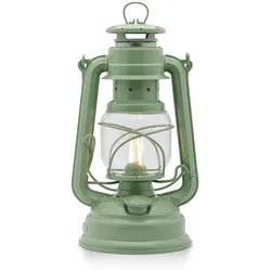 Feuerhand Baby Special 276 LED Sturmlaterne  Retro-Design sage green