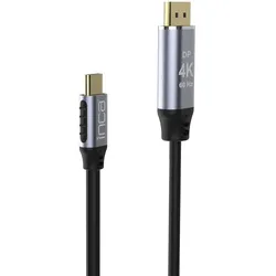 Inca ITCD-20 Videokabel-Adapter 2 m USB Typ-C HDMI Schwarz, Silber