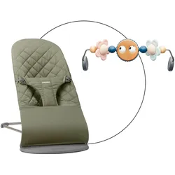 BabyBjörn Bundle Babywippe Bliss Baumwollmix inlusive Spielbogen, gruen