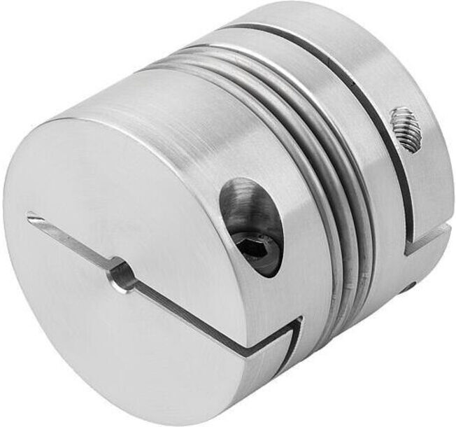 KIPP Accouplement à soufflet métallique Gr. 80 18 × 18 × 55 mm Aluminium (K1885.00800551818)