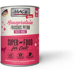 MAC's Cat Adult Monoprotein 400g Dose Katzennassfutter Sparpaket 12 x 400 Gramm Pferd