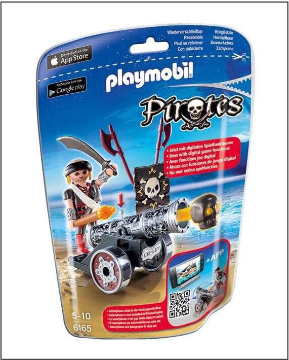 Playmobil Piraten 6165 met 5 figuren en interactieve zwarte kanon, meerkleurig