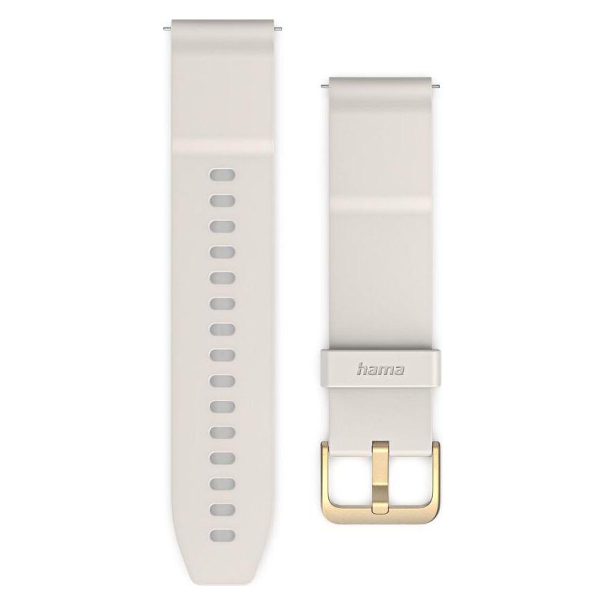 Hama Bezahlarmband, NFC, kontaktlos bezahlen, für Uhr/Smartwatch, 22 mm, Beige (22 mm, Silikon) (00178660)