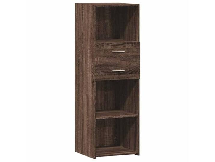 LASWWQMRF Highboard Braun Eichen-Optik 40x42,5x124 cm Schrank Schlanker Beistellschrank in Eichen-Optik mit viel Stauraum für Wohnzimmer und Flur. Pflegeleicht und zeitlos modern.