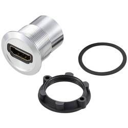 TRU COMPONENTS TC-11980452 HDMI Panel-Adapter Buchse HDMI-Buchse - HDMI-Buchse Silber Inhalt: 1 St.