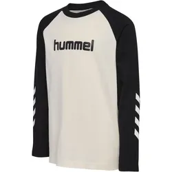 hummel hmlJR Logo Langarmshirt Kinder 9458 - marshmallow/black 146/152