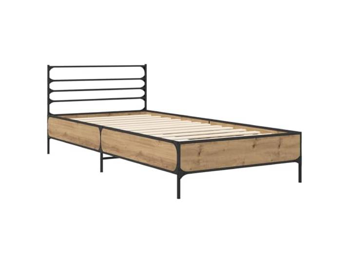 KTHLBRH Bettgestell Eiche Handwerk 80 x 200 cm Robustes Holz, feste Lattenroste, 140 kg Tragkraft, einfache Montage