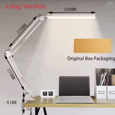 Inspire Essentials 10W LED Desk Lamp With Clamp Swing Arm Dimmable Eye Caring Light d