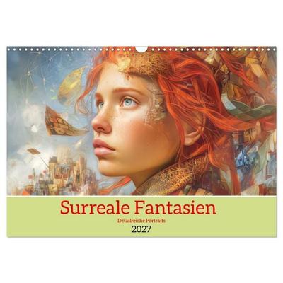 Surreale Fantasien - Detailreiche Portraits (Wandkalender 2027 DIN A3 quer), CALVENDO Monatskalender