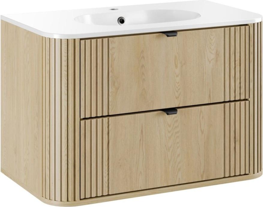 Badezimmer-Set KORI: Waschtischunterschrank 80cm + Einbauwaschbecken