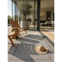 Läufer Flachgewebe Grau 80x150 cm - BORNO   Kadima Design
