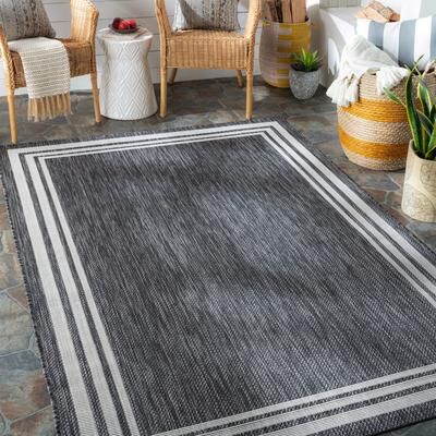 Livabliss Jeremie Indoor/ Outdoor Border Area Rug.