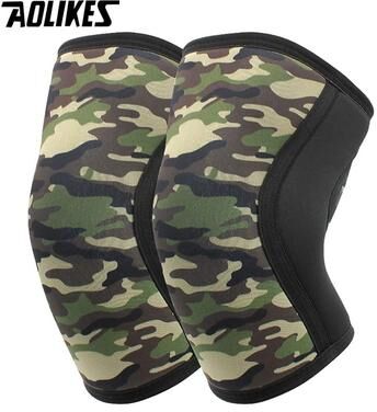 Uplift Essentials Heavy Duty Neoprene Knee Sleeves For Squats And Powerlifting army Green Camo B l