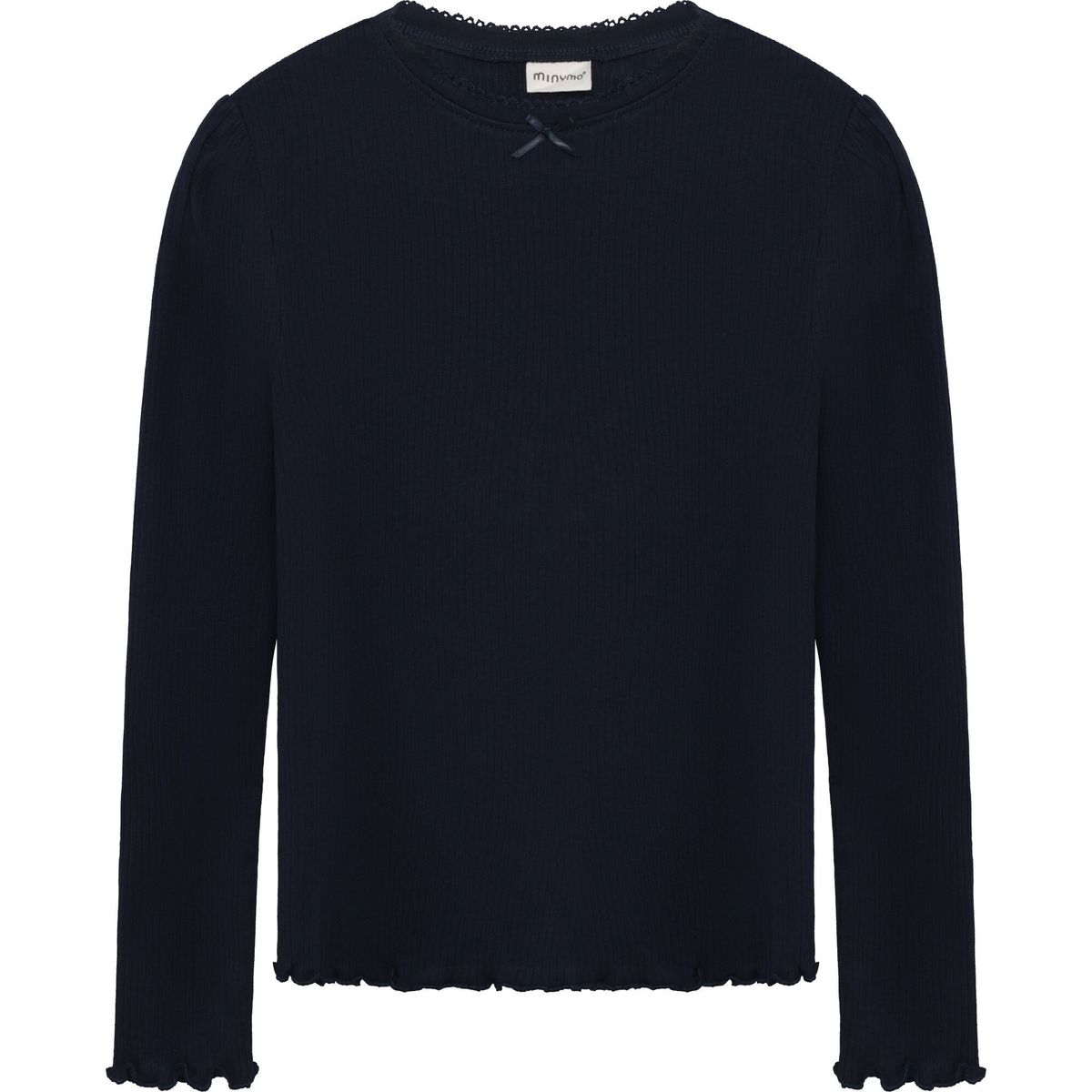Minymo T-shirt LS Rib dark sapphire (7997) 104 144401-7997-104