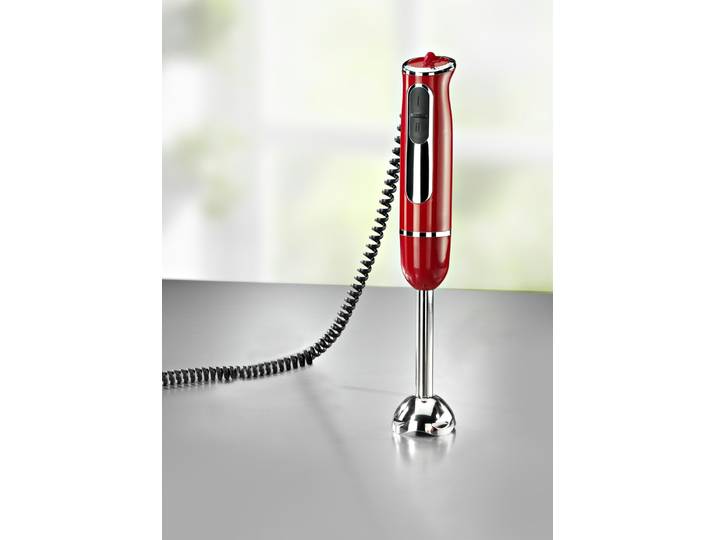 Stabmixer zum Mixen, Pürieren, Schlagen und Zerkleinern, Rot