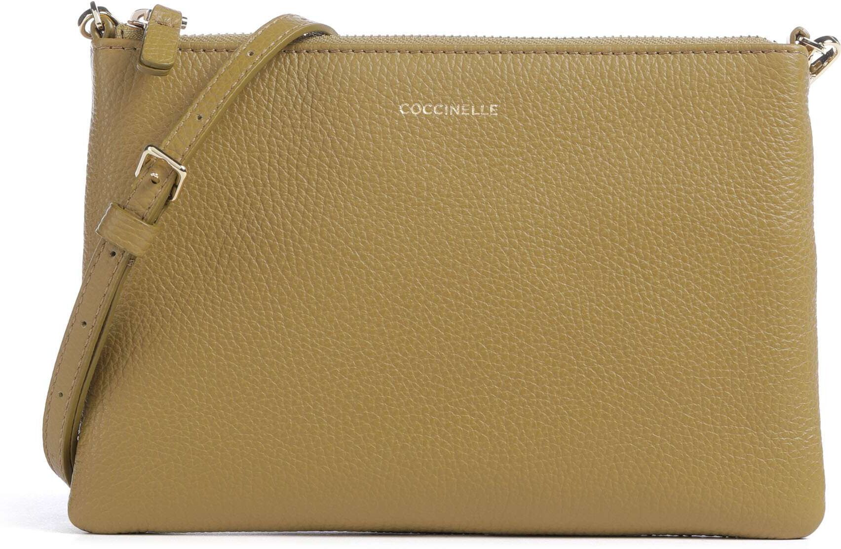 Coccinelle Best Umhängetasche aus Leder, oliv