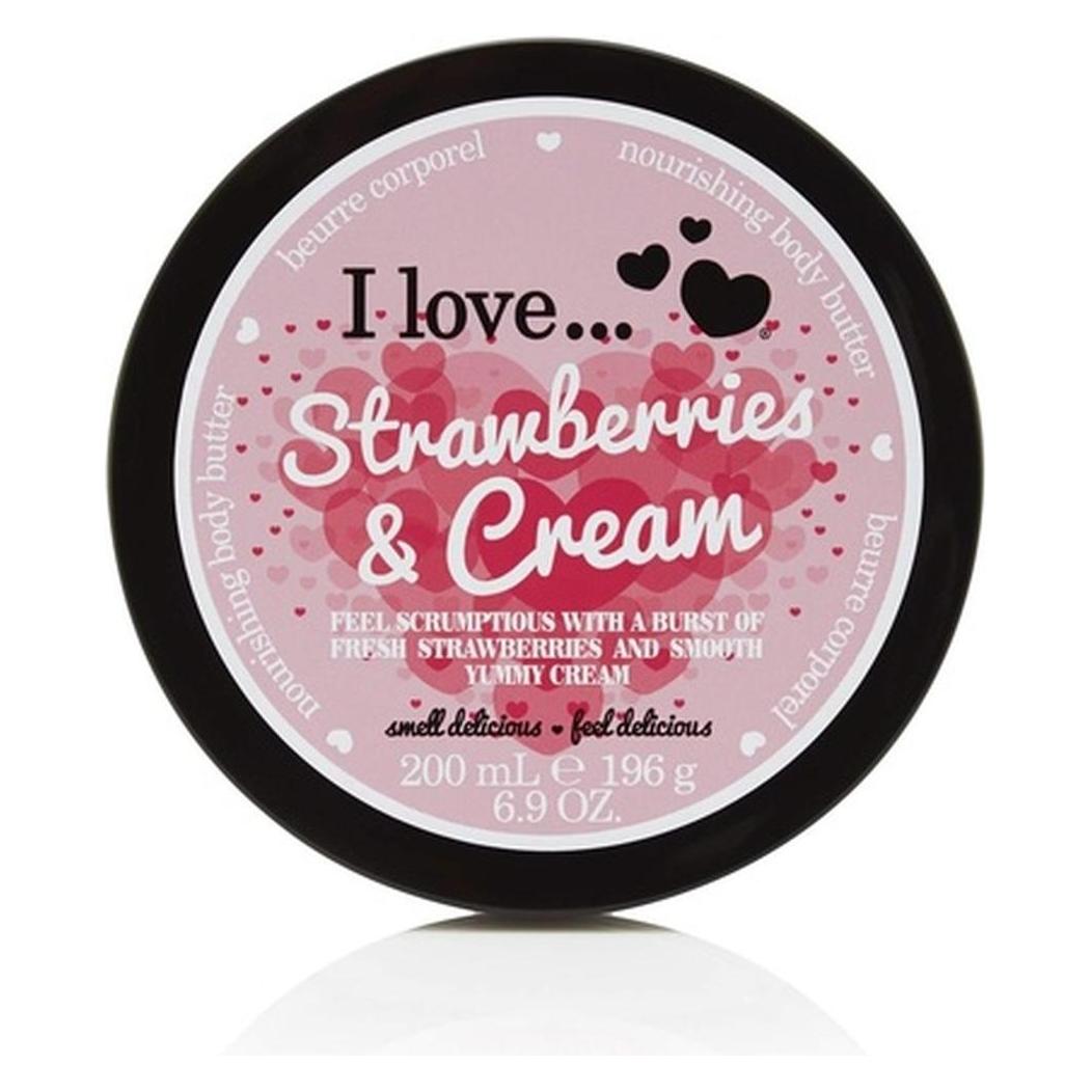 I Love... Strawberries & Cream (Body Butter, 200 ml) (34401242)